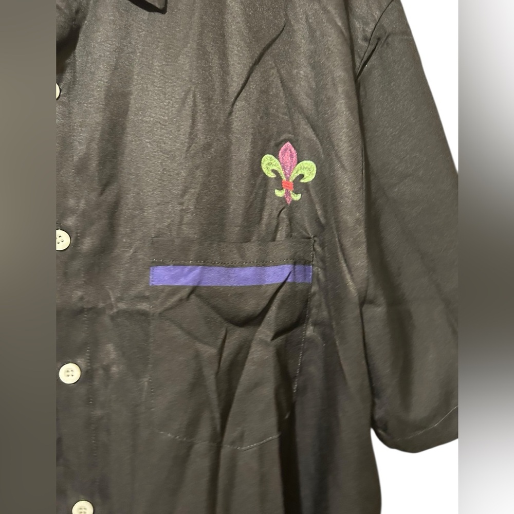 Festive Black and Purple Men's Shirt - Picture 11 of 16